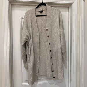 Women's Beige long Cardigan Sweater